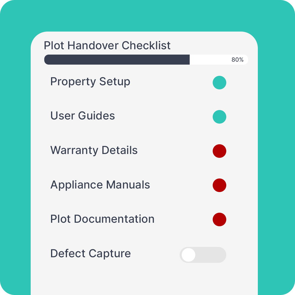 new build home handover checklist