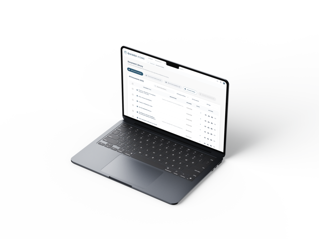 Laptop displaying a software interface.
